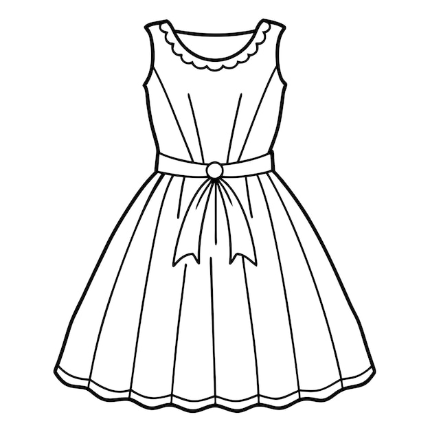Sundress Coloring Pages a white background