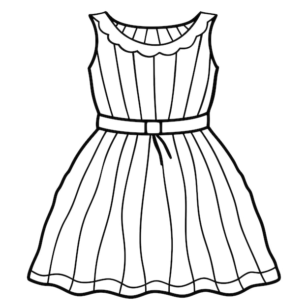 Sundress Coloring Pages a white background