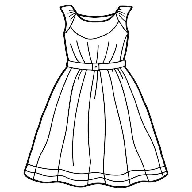 Sundress Coloring Pages a white background