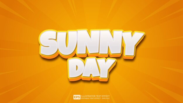 Sunny Day 3D redigerbar teksteffekt skrifttype