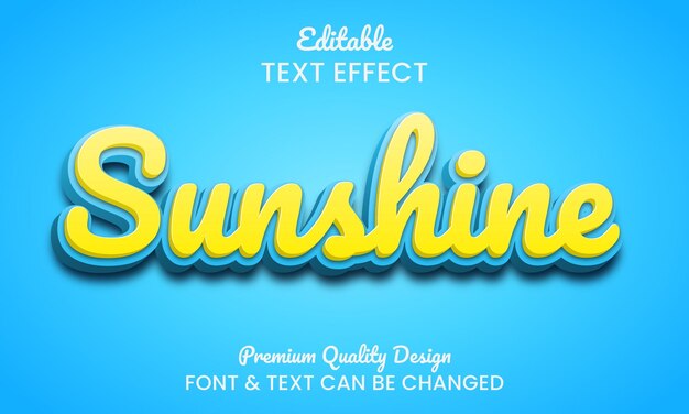 sunny text on a blue background