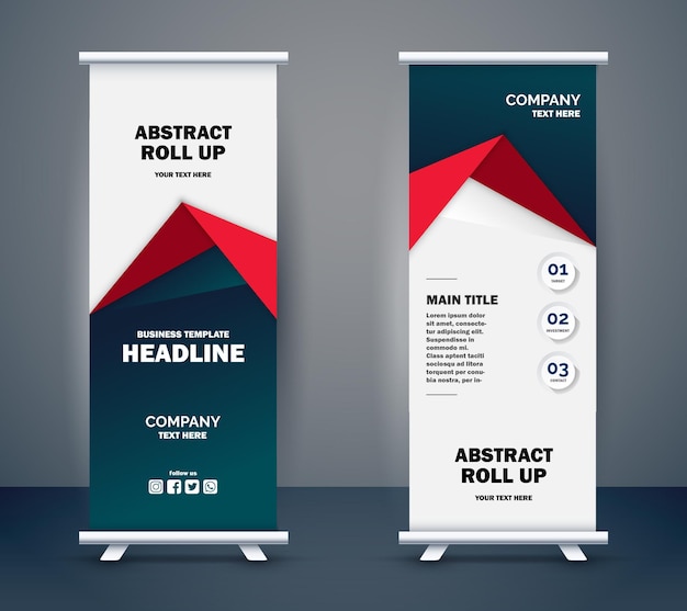 sunum amacıyla vektör işletme roll up display standee
