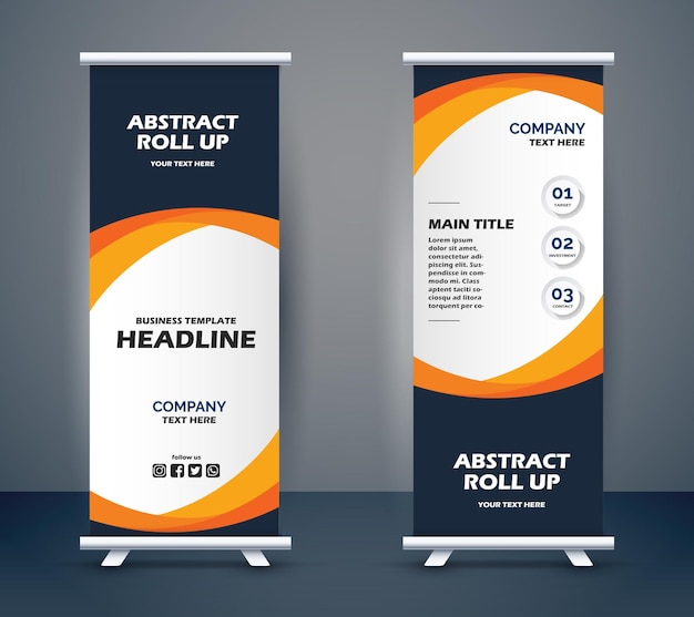 sunum amacıyla vektör işletme roll up display standee