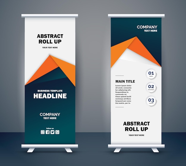 sunum amacıyla vektör işletme roll up display standee