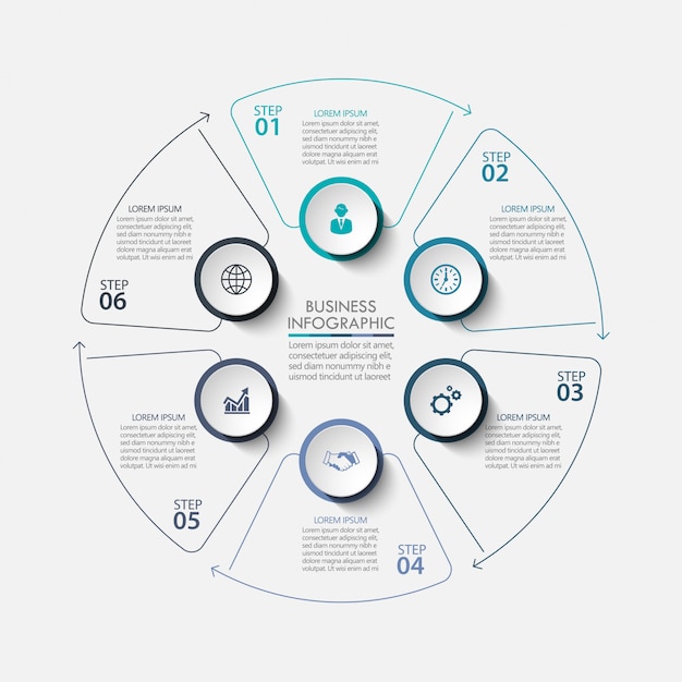 Sunum business infografik şablonu