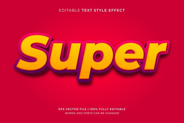 Süper 3d düzenlenebilir metin efekti