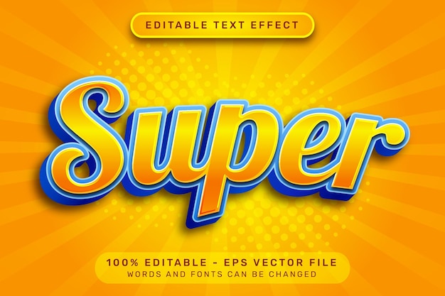 super 3d text effect and editable text effect