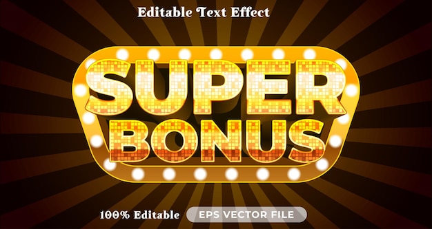 super bonus editable text effect modern color shiny glow text style effect