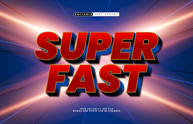 super fast editable text effect with a fast and speed text effect