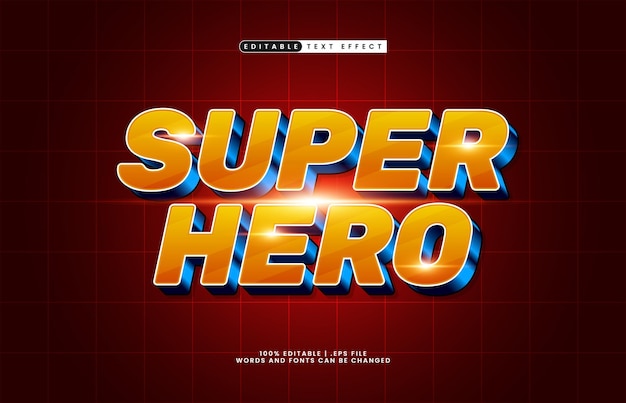 super hero editable text effect with a powerful and hero text effect