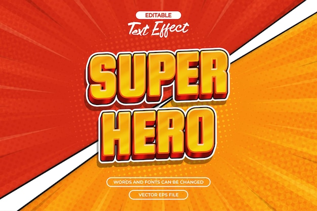 Super hero editable vector text effect