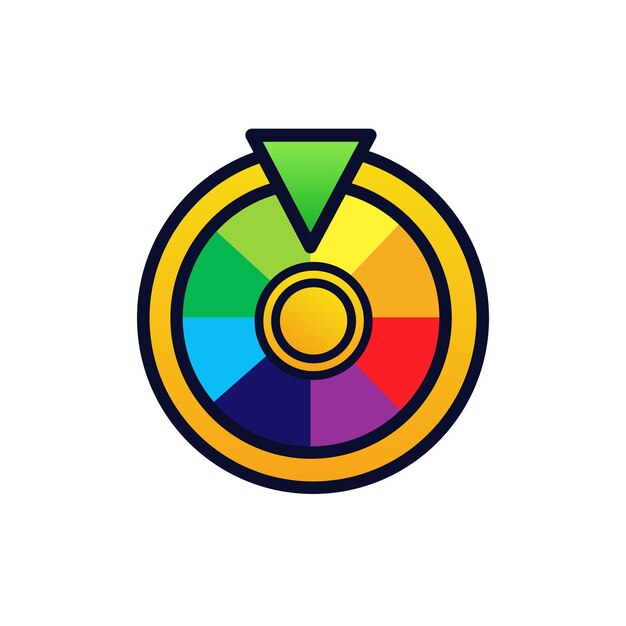Super Lucky Rainbow Spin illustration Game props vector design ILLUSTRATED