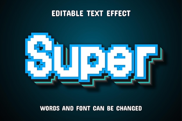 Super pixel 3d text effect