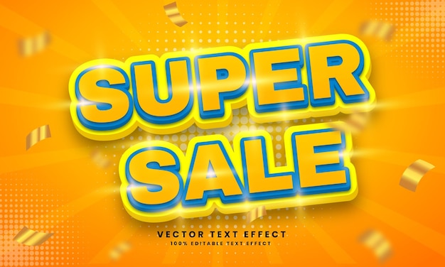 Super sale 3d editable vector text effect with background