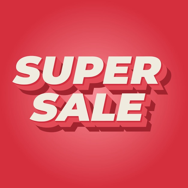 Super sale Text effect in bold text with modern colors