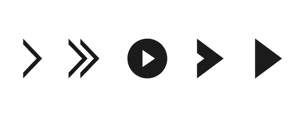 super set different arrows mark. flat style vector illustration.