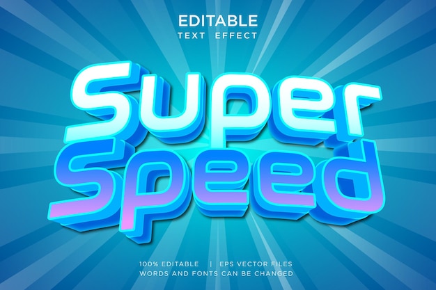 super speed 3d text effect