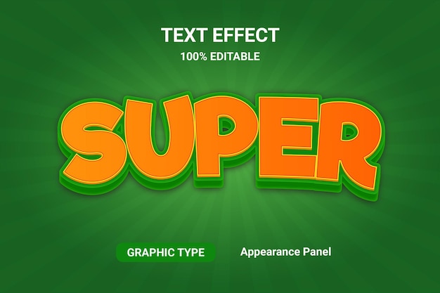 super text effect editable font style