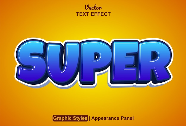 Super text effect with graphic style and editable