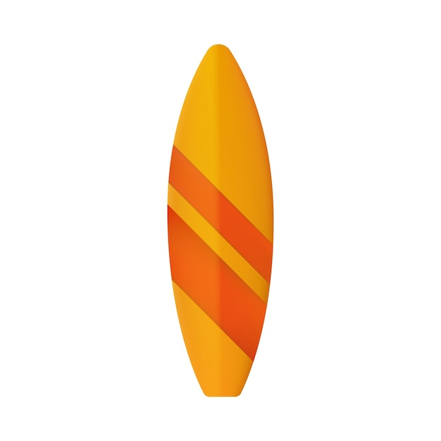 Surfboard with stripes realistic waveboard