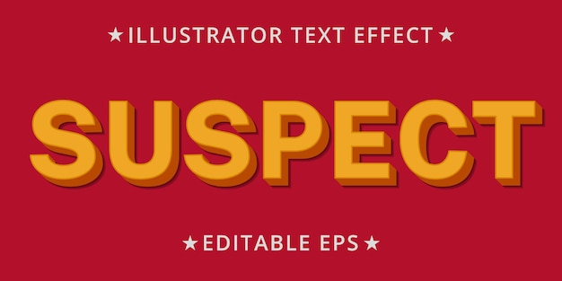 suspect editable illustrator text style effect