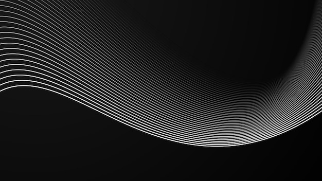 Svart abstrakt gradient bakgrund tapet design vektorbild med kurvlinje för bakgrund eller pre