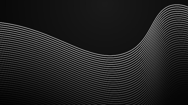 Svart abstrakt gradient bakgrund tapet design vektorbild med kurvlinje för bakgrund eller pre