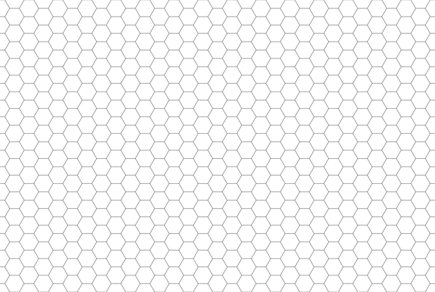 Svart och vitt hexagon honungskaka sömlöst mönster
