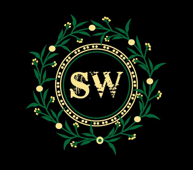 sw letter logo design with a circle shape sw circle and cube shape logo design sw monogram busine
