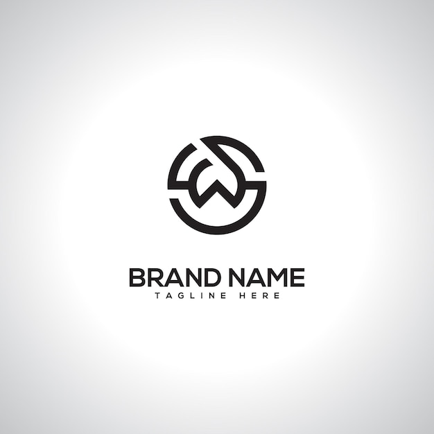 SW WS Alphabet Letter logo design Initial Vector symbol