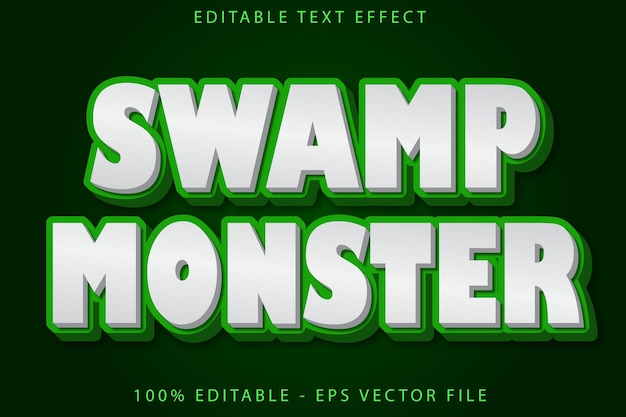 Swamp Monster Editable Text Effect Cartoon Style