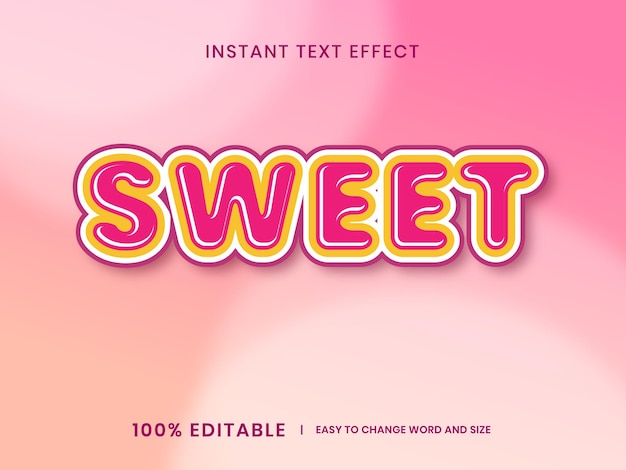sweet candy text effect