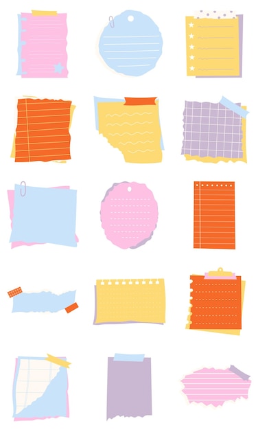 Sweet Ripped Paper Note Illustration