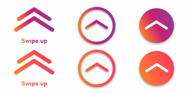 Swipe op vektor knap skabelon design til sociale medier