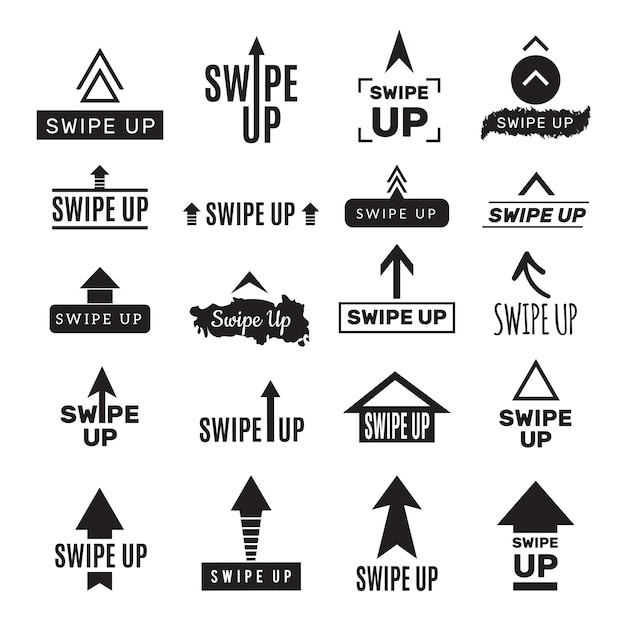 swipe up template. app ui design for social media photo web service for bloggers