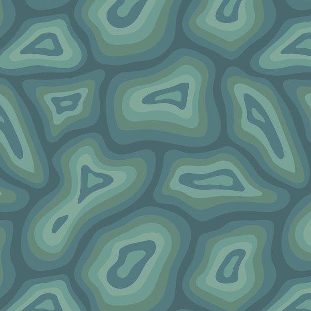 Swirling seamless pattern in sea tones with layered organic shapes reminiscent of underwater currents