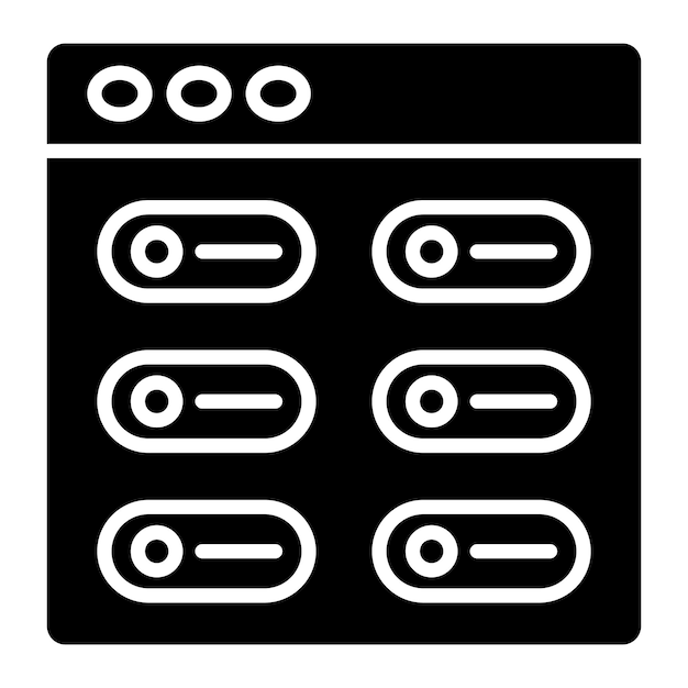 Switch Glyph Solid Black Illustration