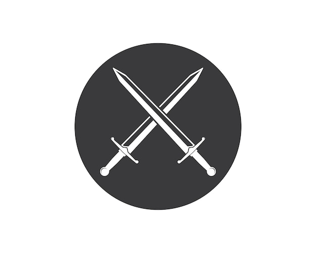 Sword logo icon vector illustration design