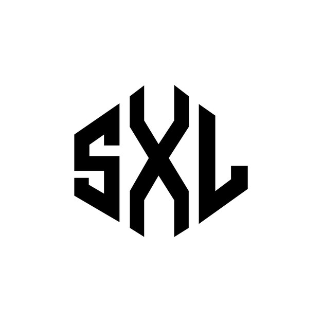 SXL letter logo design with polygon shape SXL polygon and cube shape logo design SXL hexagon vector logo template white and black colors SXL monogram business and real estate logo