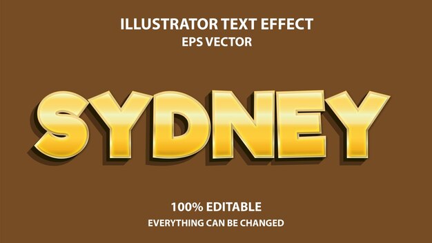 SYDNEY EDITABLE TEXT EFFECT