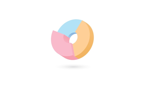 Symbol diagram or chart icon isolated white background 3d render illustration