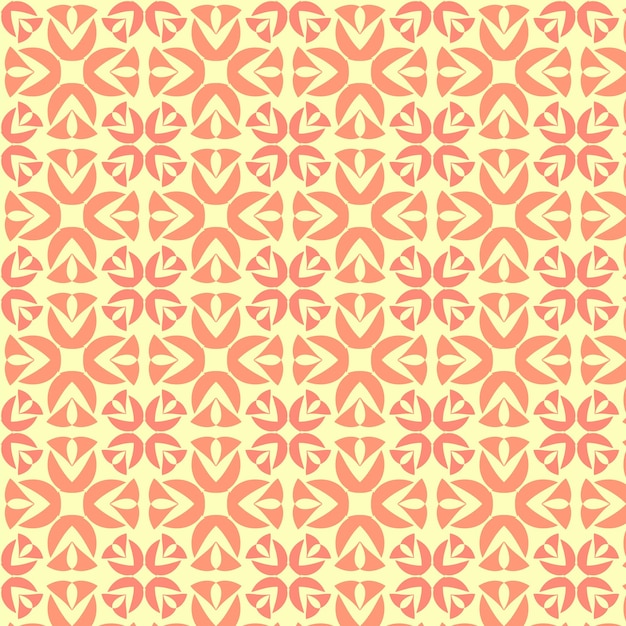 Symmetrical Blooms Seamless Geometric Floral Pattern Design