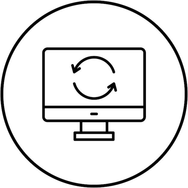 Synchronization vector icon Can be used for Business Analytics iconset