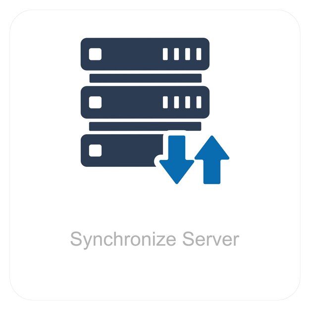 synchronize server and icon concept