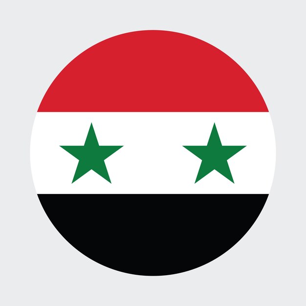 syria circle flag icon digital vector illustration