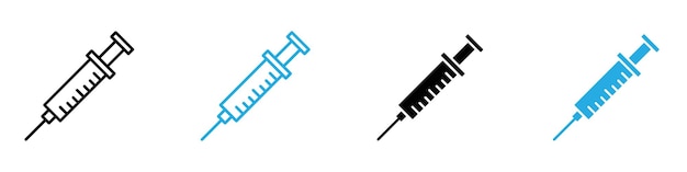Syringe icon vector set collection for web