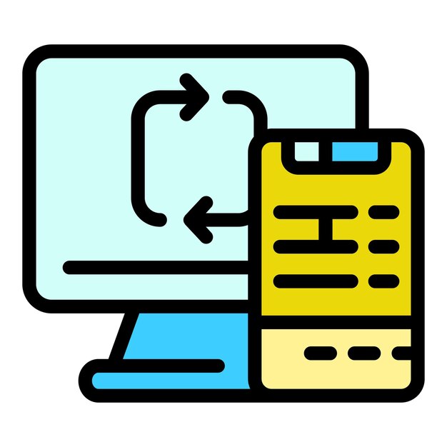 system backup icon outline system backup vector icon for web design isolated on white background color flat