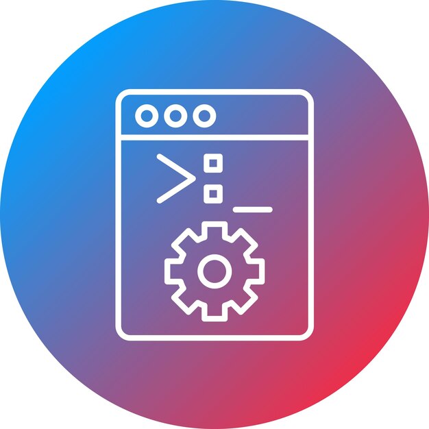 system console icon vector image can be used for no code