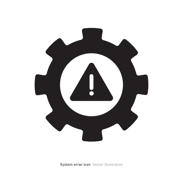 System error icon design isolated on white background