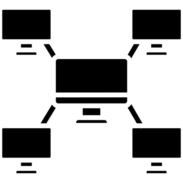 System Netowrk Vector Illustration Style